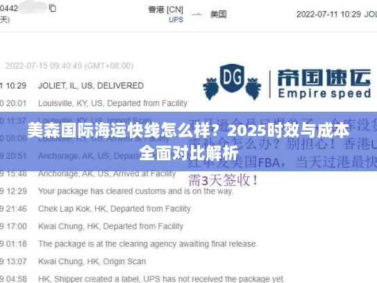 美森国际海运快线怎么样？2025时效与成本全面对比解析