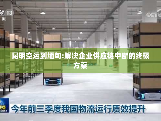 昆明空运到缅甸:解决企业供应链中断的终极方案