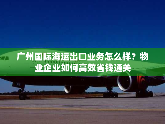 广州国际海运出口业务怎么样？物业企业如何高效省钱通关