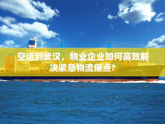 空运到武汉，物业企业如何高效解决紧急物流痛点?