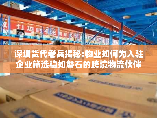 深圳货代老兵揭秘:物业如何为入驻企业筛选稳如磐石的跨境物流伙伴?