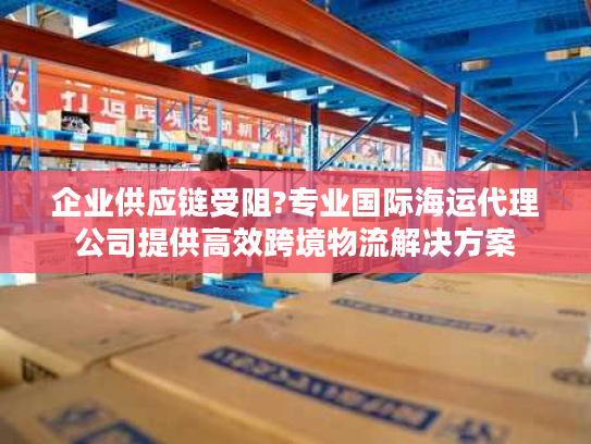 企业供应链受阻?专业国际海运代理公司提供高效跨境物流解决方案