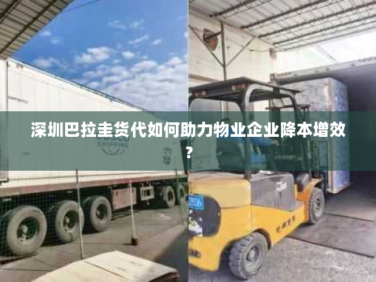 深圳巴拉圭货代如何助力物业企业降本增效？