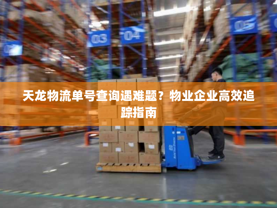 天龙物流单号查询遇难题？物业企业高效追踪指南