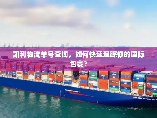 凯利物流单号查询，如何快速追踪你的国际包裹？