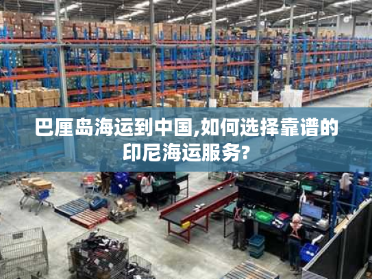 巴厘岛海运到中国,如何选择靠谱的印尼海运服务?