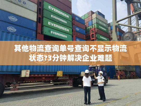 其他物流查询单号查询不显示物流状态?3分钟解决企业难题