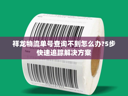 祥龙物流单号查询不到怎么办?5步快速追踪解决方案