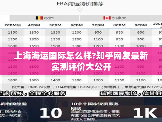 上海海运国际怎么样?知乎网友最新实测评价大公开