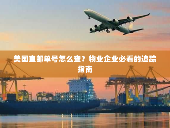 美国直邮单号怎么查？物业企业必看的追踪指南