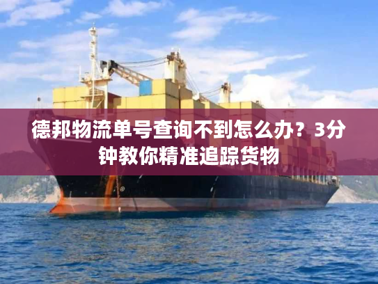 德邦物流单号查询不到怎么办？3分钟教你精准追踪货物