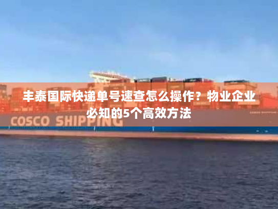 丰泰国际快递单号速查怎么操作？物业企业必知的5个高效方法