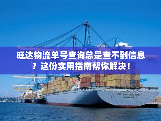 旺达物流单号查询总是查不到信息？这份实用指南帮你解决！