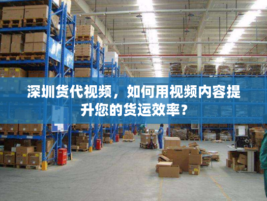 深圳货代视频，如何用视频内容提升您的货运效率？