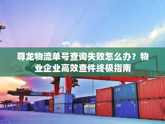 尊龙物流单号查询失败怎么办？物业企业高效查件终极指南