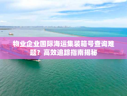 物业企业国际海运集装箱号查询难题？高效追踪指南揭秘