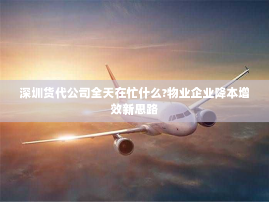 深圳货代公司全天在忙什么?物业企业降本增效新思路