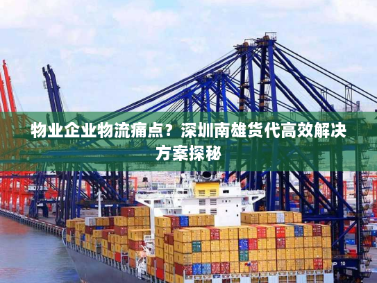物业企业物流痛点？深圳南雄货代高效解决方案探秘