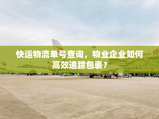 快运物流单号查询，物业企业如何高效追踪包裹？