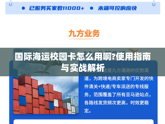 国际海运校园卡怎么用啊?使用指南与实战解析