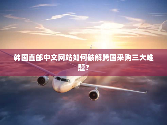韩国直邮中文网站如何破解跨国采购三大难题？