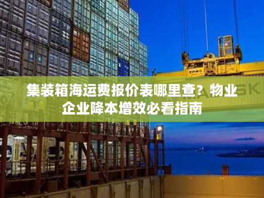 集装箱海运费报价表哪里查？物业企业降本增效必看指南