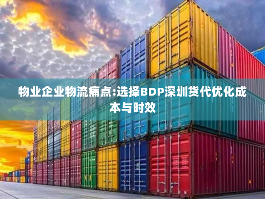 物业企业物流痛点:选择BDP深圳货代优化成本与时效 物业企业物流痛点:选择BDP深圳货代优化成本与时效