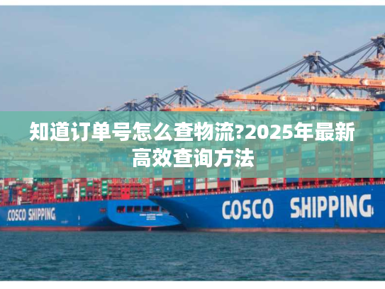 知道订单号怎么查物流?2025年最新高效查询方法