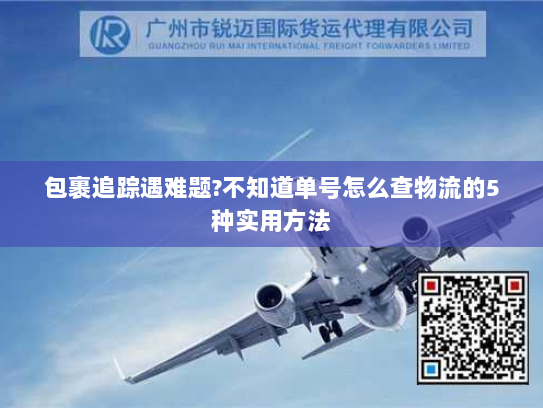 包裹追踪遇难题?不知道单号怎么查物流的5种实用方法