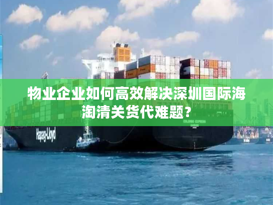 物业企业如何高效解决深圳国际海淘清关货代难题？