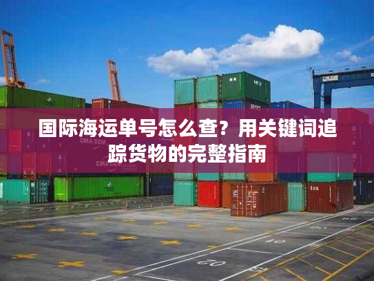 国际海运单号怎么查？用关键词追踪货物的完整指南