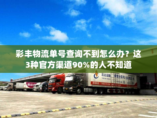 彩丰物流单号查询不到怎么办？这3种官方渠道90%的人不知道