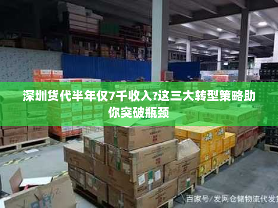 深圳货代半年仅7千收入?这三大转型策略助你突破瓶颈