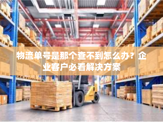 物流单号是那个查不到怎么办？企业客户必看解决方案