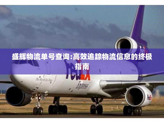 盛辉物流单号查询:高效追踪物流信息的终极指南