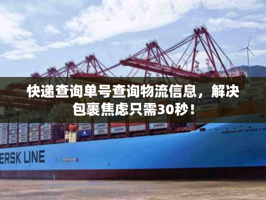 快递查询单号查询物流信息，解决包裹焦虑只需30秒！