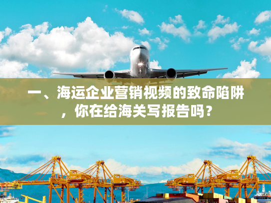 一、海运企业营销视频的致命陷阱，你在给海关写报告吗？