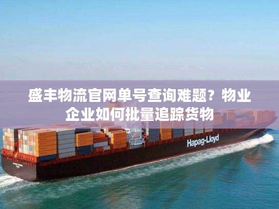 盛丰物流官网单号查询难题？物业企业如何批量追踪货物