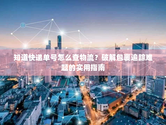 知道快递单号怎么查物流？破解包裹追踪难题的实用指南
