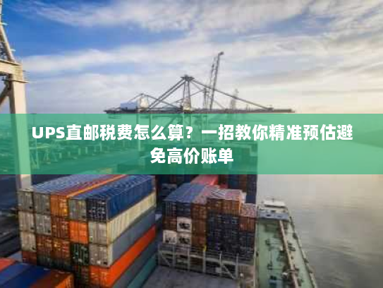 UPS直邮税费怎么算？一招教你精准预估避免高价账单