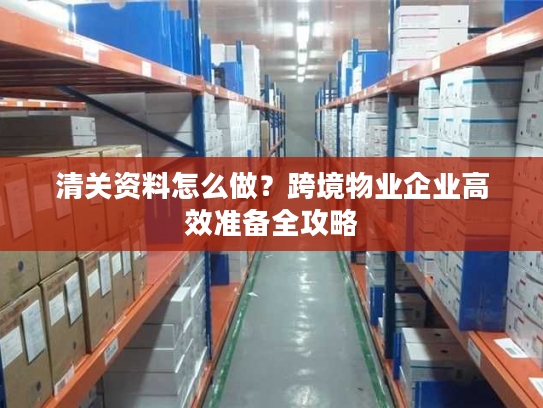 清关资料怎么做？跨境物业企业高效准备全攻略