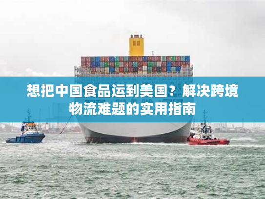 想把中国食品运到美国?解决跨境物流难题的实用指南 想把中国食品运到美国?解决跨境物流难题的实用指南