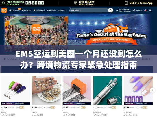 EMS空运到美国一个月还没到怎么办？跨境物流专家紧急处理指南