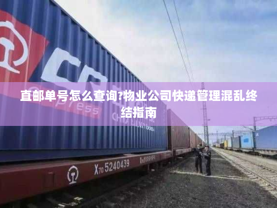 直邮单号怎么查询?物业公司快递管理混乱终结指南