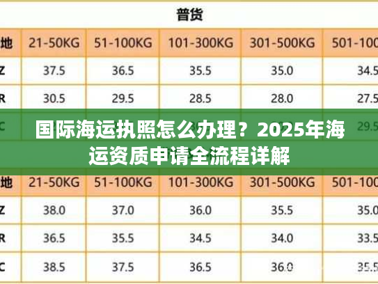 国际海运执照怎么办理？2025年海运资质申请全流程详解