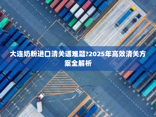 大连奶粉进口清关遇难题?2025年高效清关方案全解析