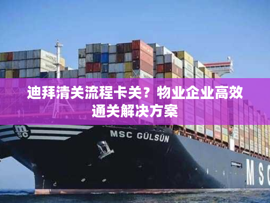 迪拜清关流程卡关？物业企业高效通关解决方案