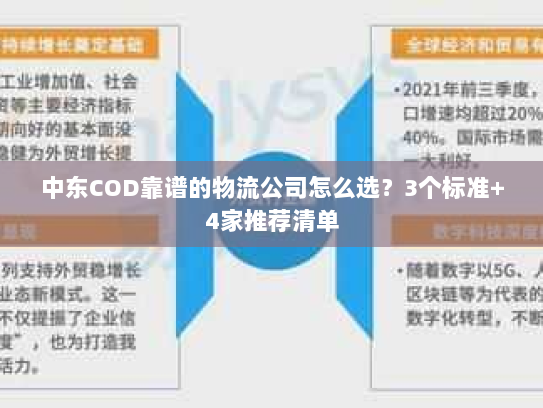 中东COD靠谱的物流公司怎么选？3个标准+4家推荐清单