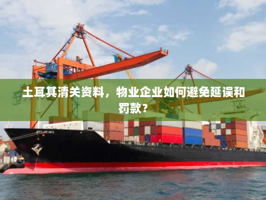 土耳其清关资料，物业企业如何避免延误和罚款？