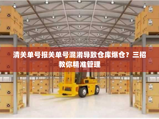 清关单号报关单号混淆导致仓库爆仓？三招教你精准管理